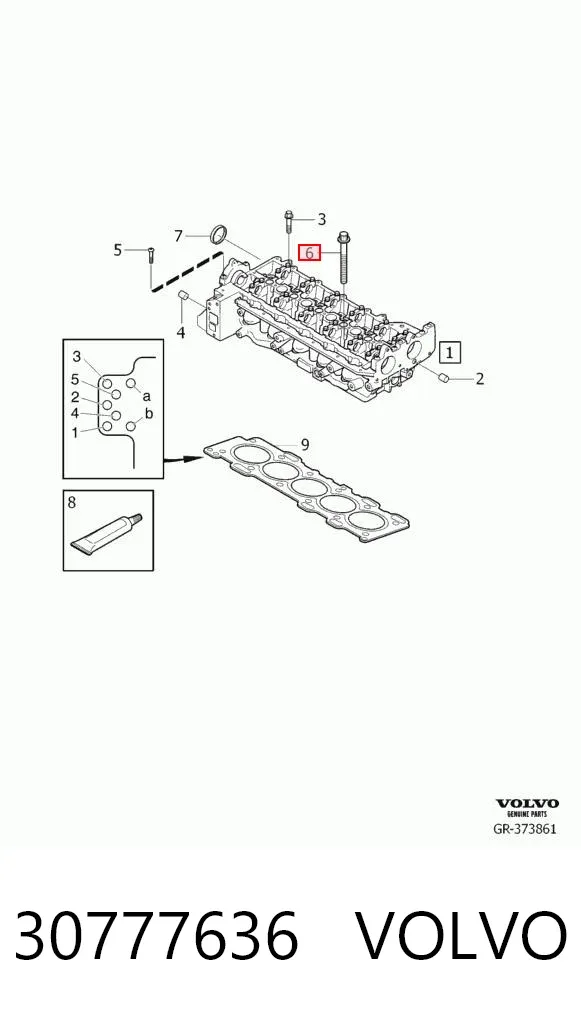 Śruba głowicy cylindrów 30777636 Volvo