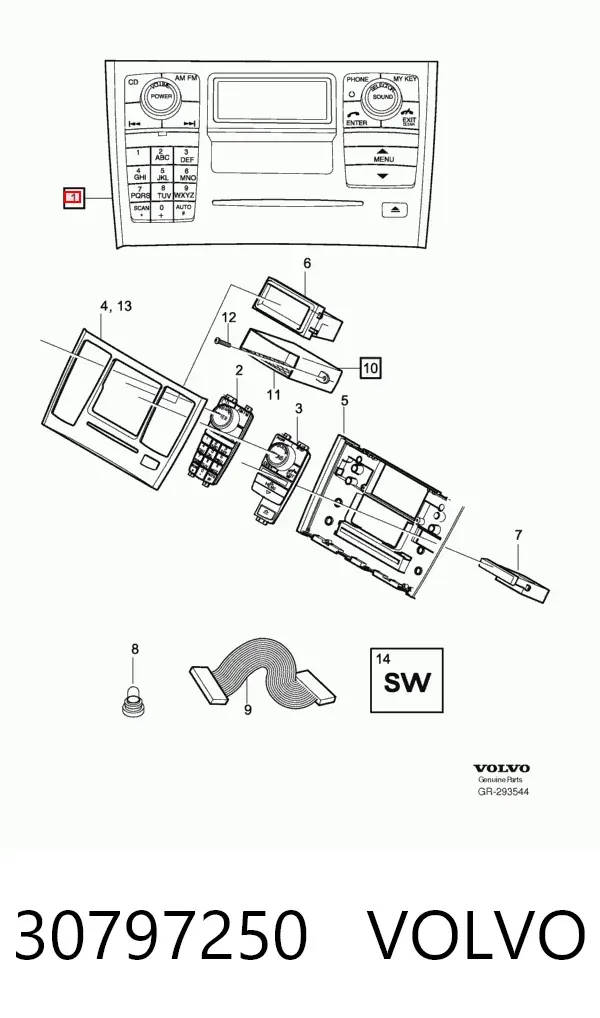 Radioodtwarzacz (radio AM/FM) Volvo XC90 
