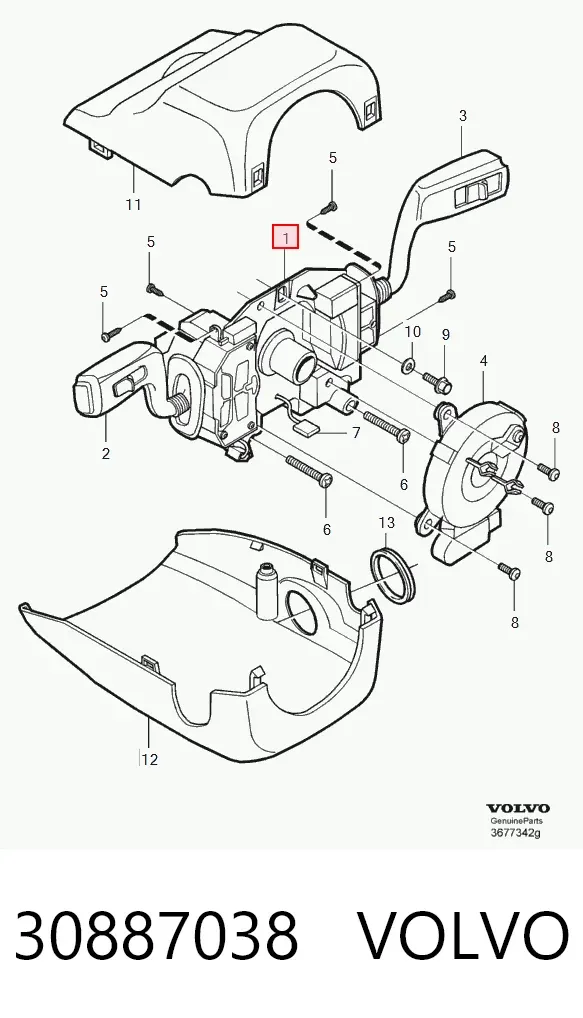 Przełącznik zespolony, w komplecie Volvo V40 VW