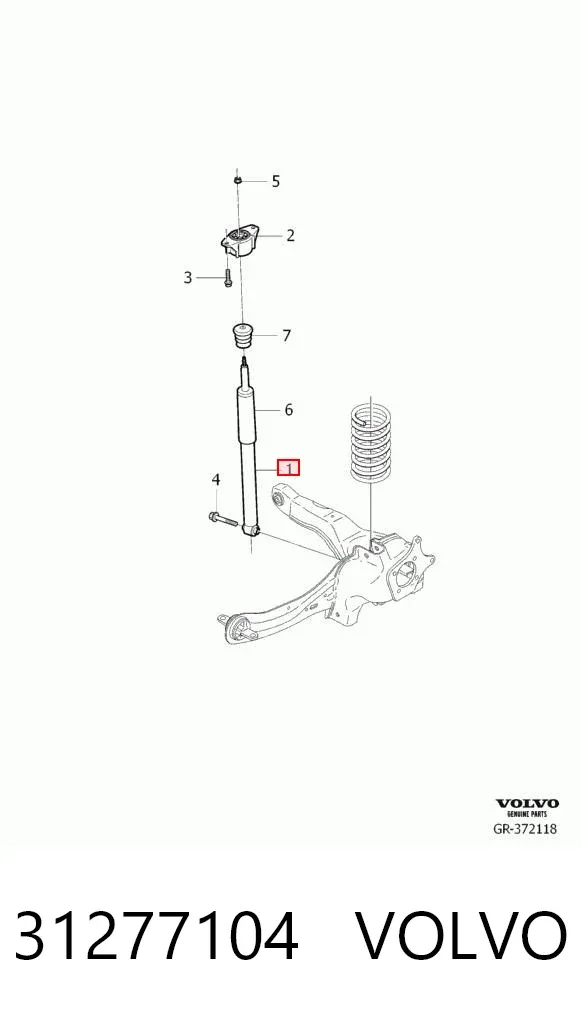 Amortyzator tylny 31277104 Volvo