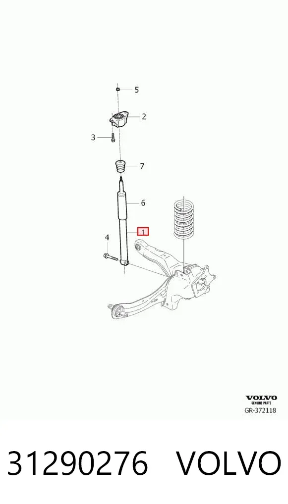 Amortyzator tylny 31290276 Volvo
