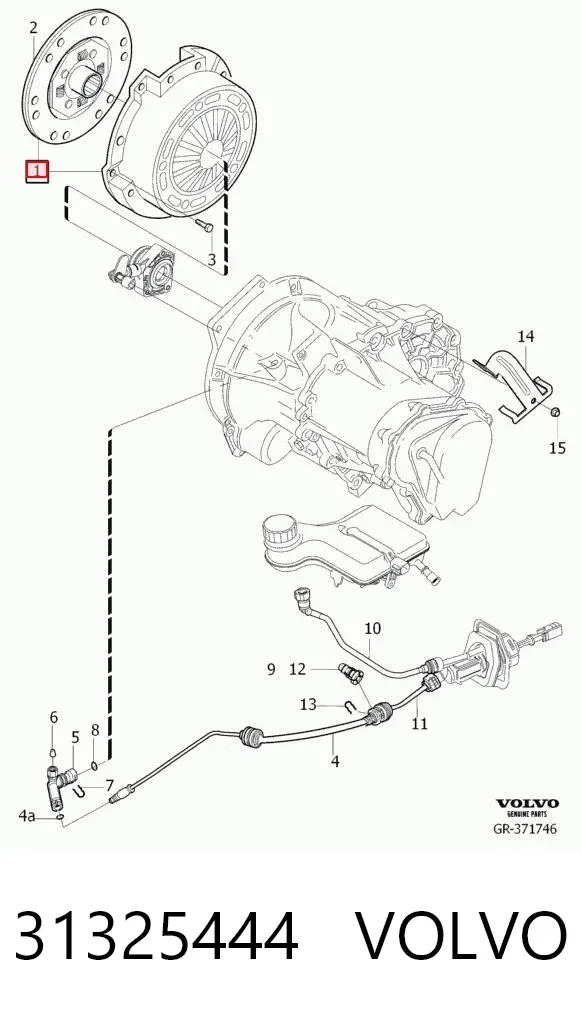 Zestaw sprzęgła (3 części) 31325444 Volvo