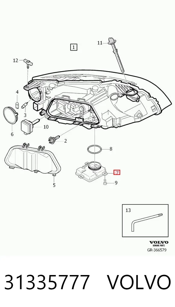 Ksenon, sterownik 31335777 Volvo