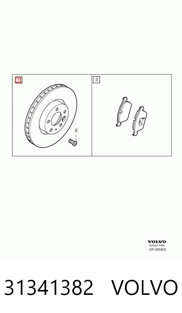 Tarcza hamulcowa przednia 31341382 Volvo