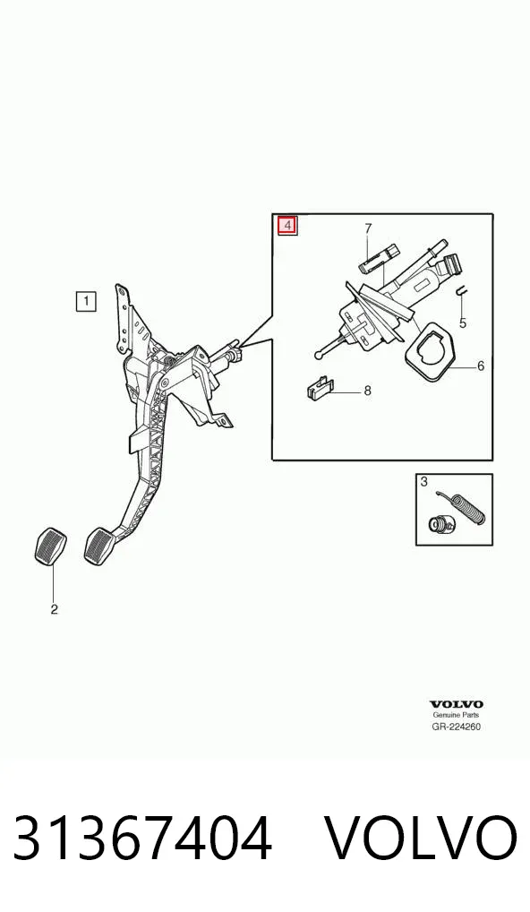 Cylinder sprzęgła główny 31367404 Volvo