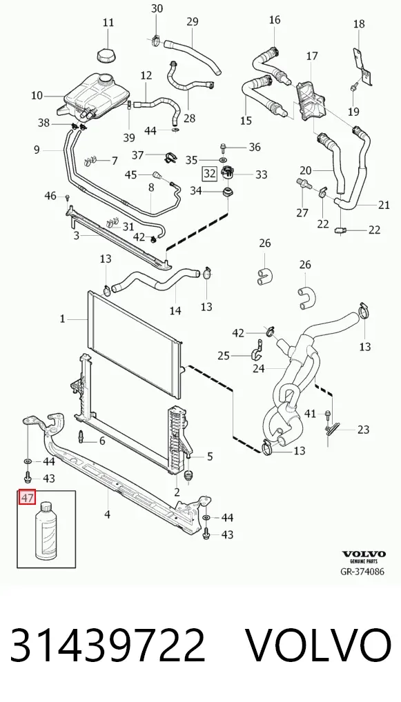 Ciecz chłodząca 31439722 Volvo