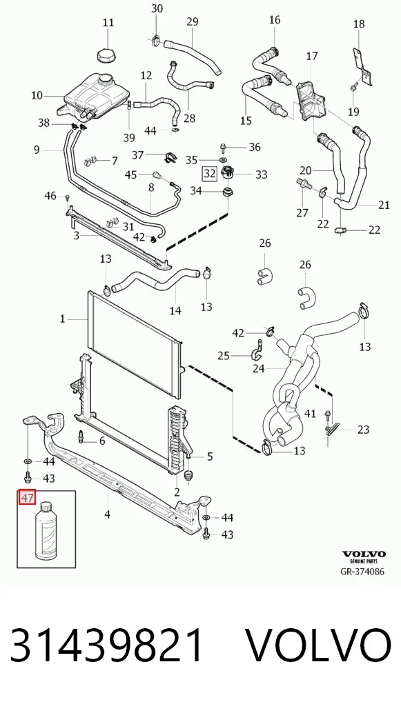 Ciecz chłodząca 31439821 Volvo