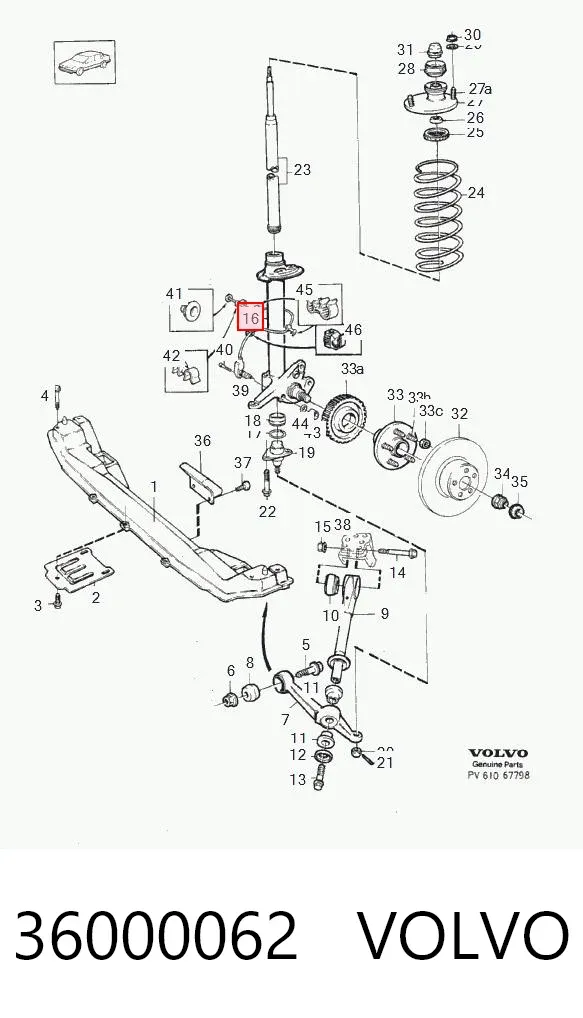 Amortyzator przedni 36000062 Volvo