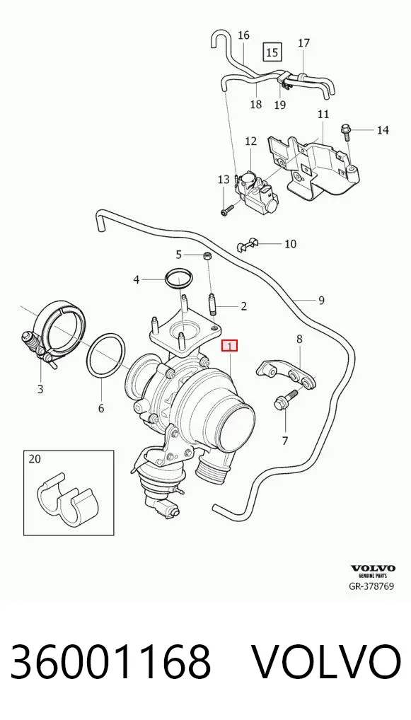 Turbina 36001168 Volvo