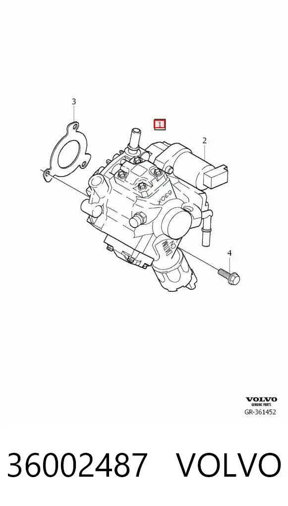Pompa wtryskowa wysokiego ciśnienia 36002487 Volvo