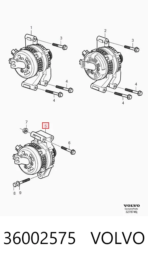 Alternator 36002575 Volvo