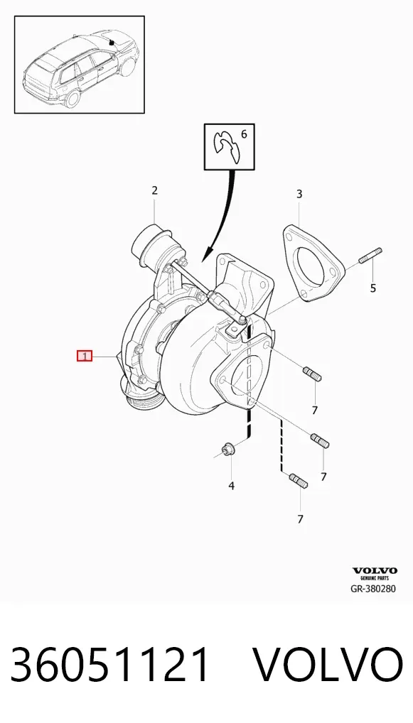 Turbina 36051121 Volvo