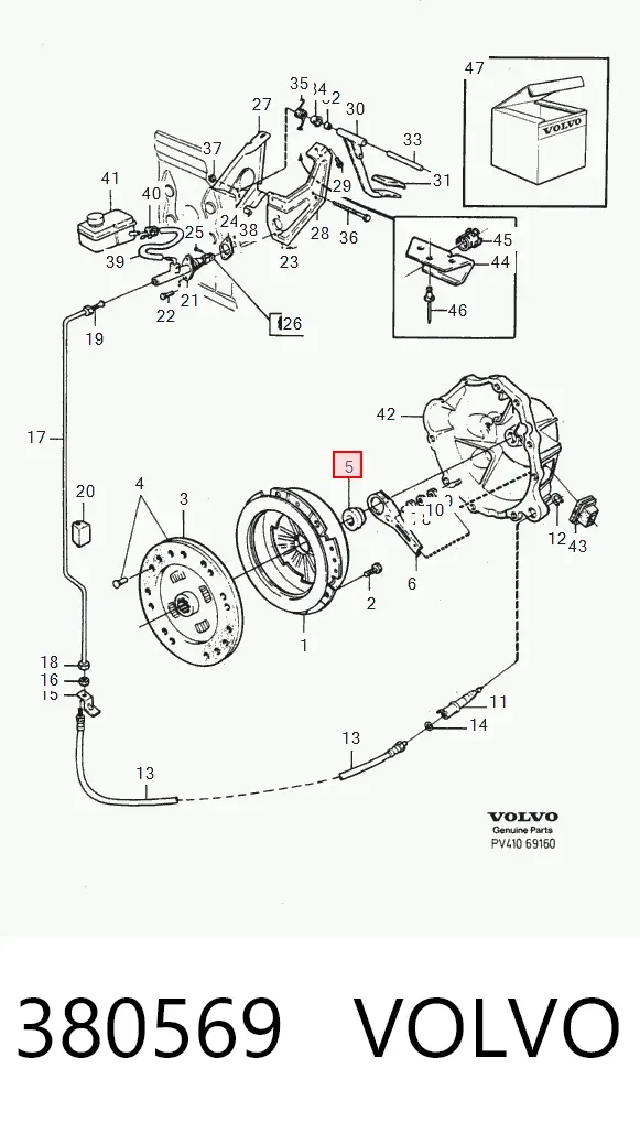 Łożysko wyciskowe sprzęgła 380569 Volvo