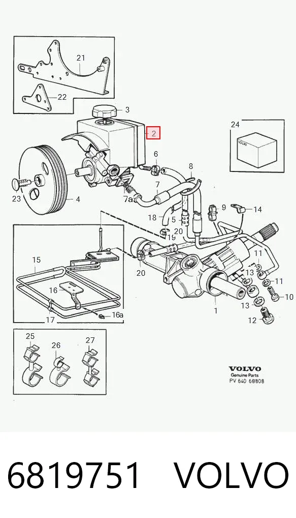 Pompa wspomagania hydraulicznego kierownicy 6819751 Volvo