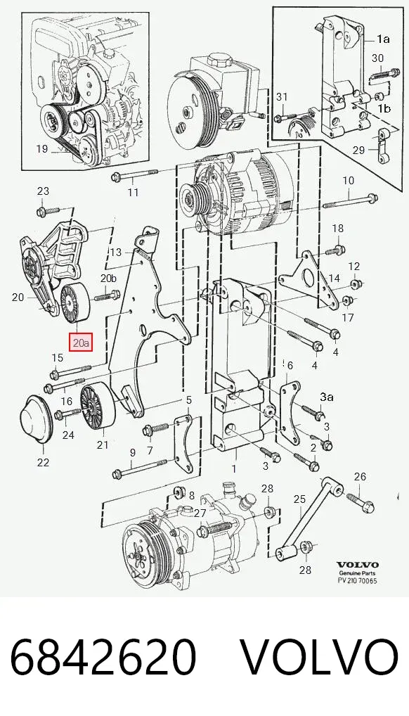 Rolka napinacza paska napędowego 6842620 Volvo