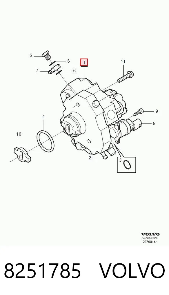 Pompa wtryskowa wysokiego ciśnienia 8251785 Volvo