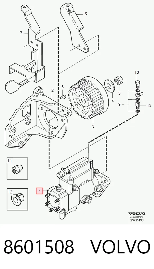 Pompa wtryskowa wysokiego ciśnienia 8601508 Volvo