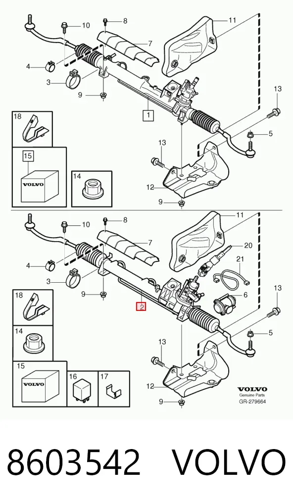 Listwa kierownicza (maglownica) 36000123 Ford