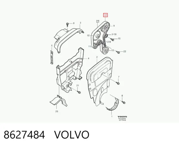 Pasek rozrządu 8627484 Volvo