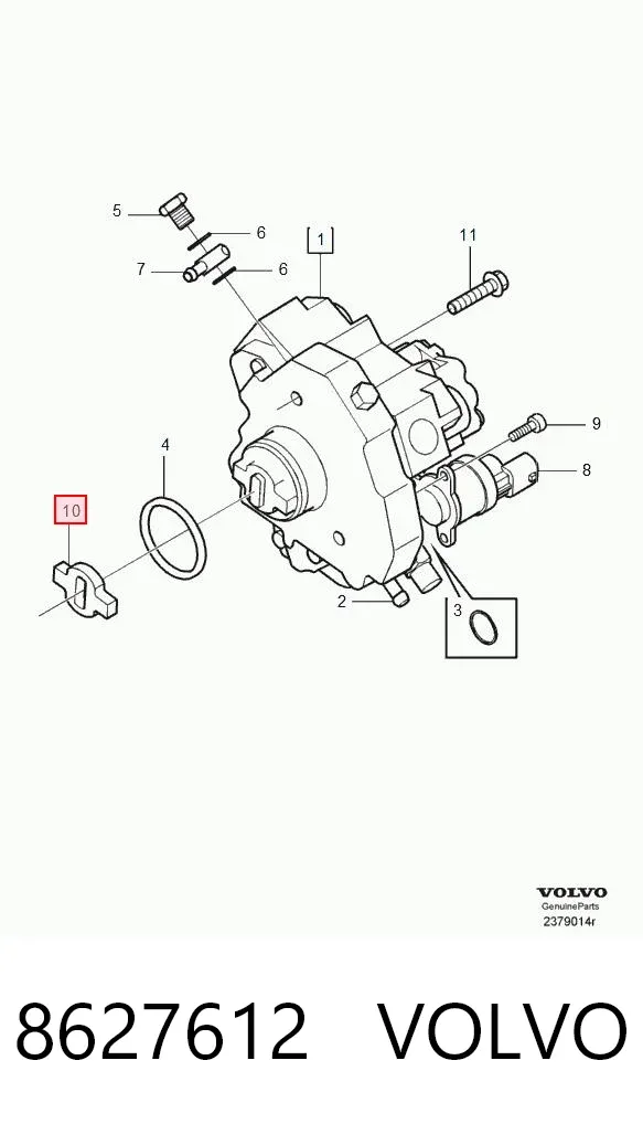 Sprzęgło pompy wtryskowej 8627612 Volvo