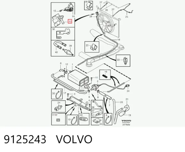 Zawór odpowietrzający zbiornika paliwa Volvo V40 VW