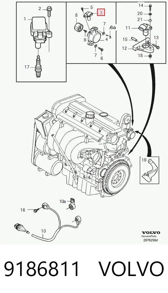 Czujnik położenia wałka rozrządu 9186811 Volvo