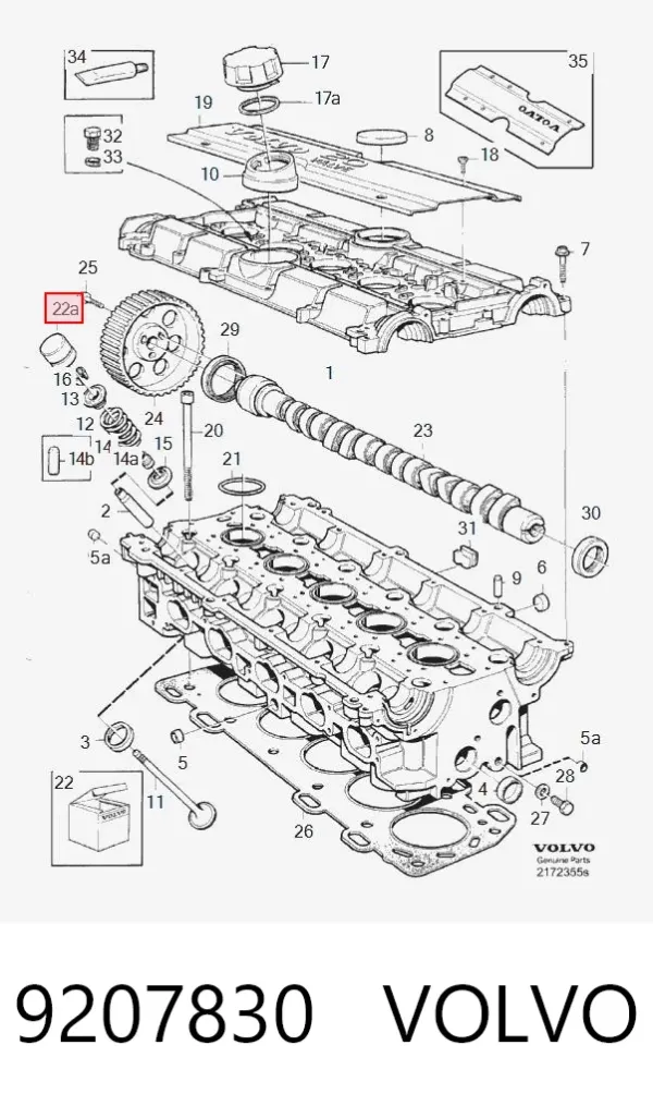 Kompensator hydrauliczny (popychacz hydrauliczny), popychacz zaworu 9207830 Volvo