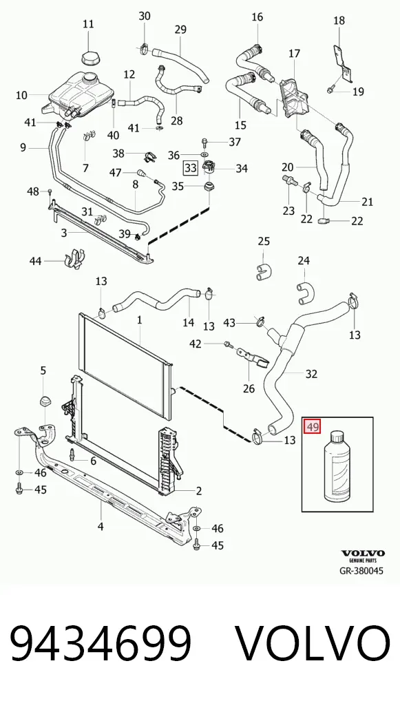 Ciecz chłodząca 9434699 Volvo