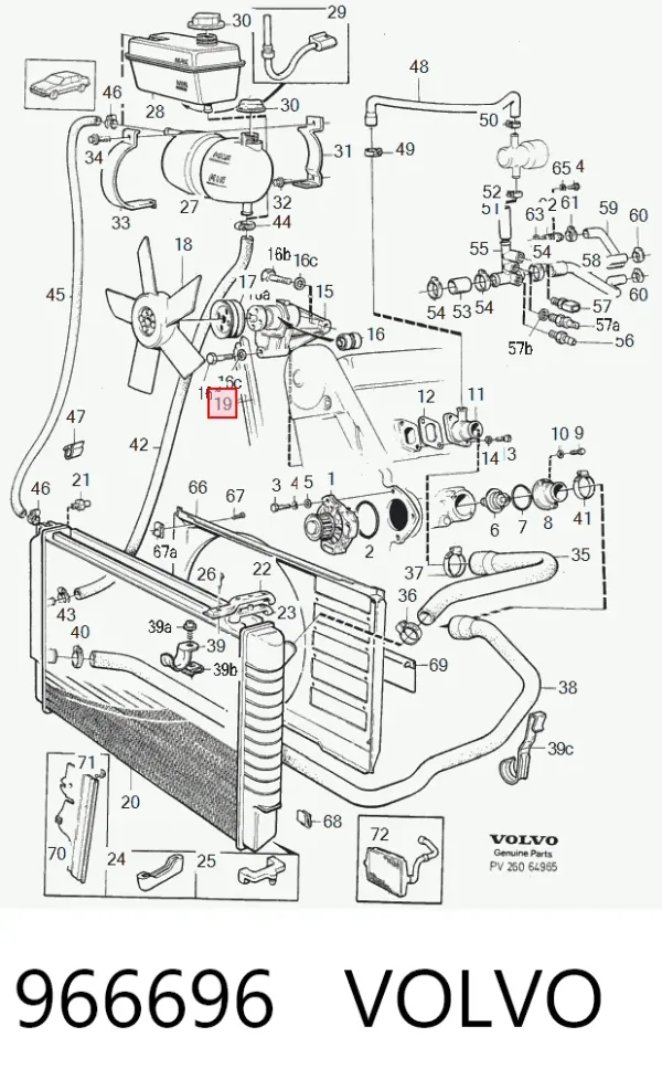 Pas napędowy mechanizmów 966696 Volvo