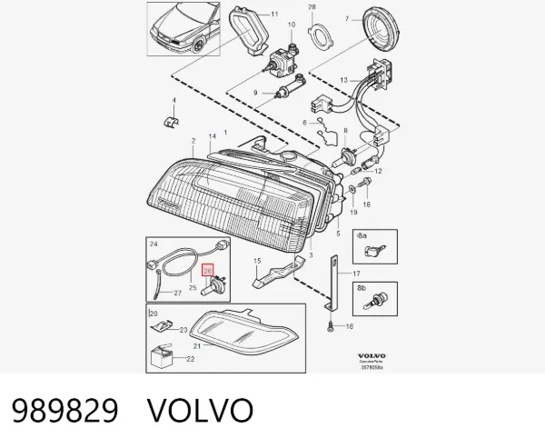 Żarówka halogenowa 989829 Volvo
