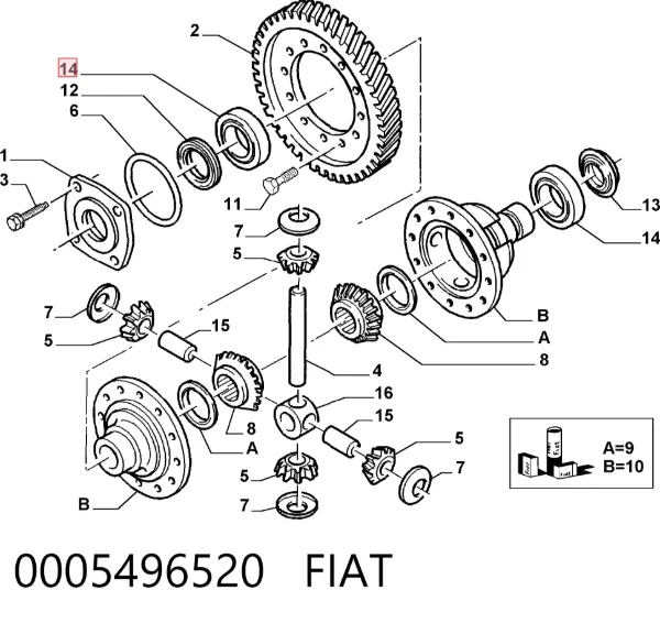 Łożysko skrzyni biegów 0005496520 Fiat/Alfa/Lancia