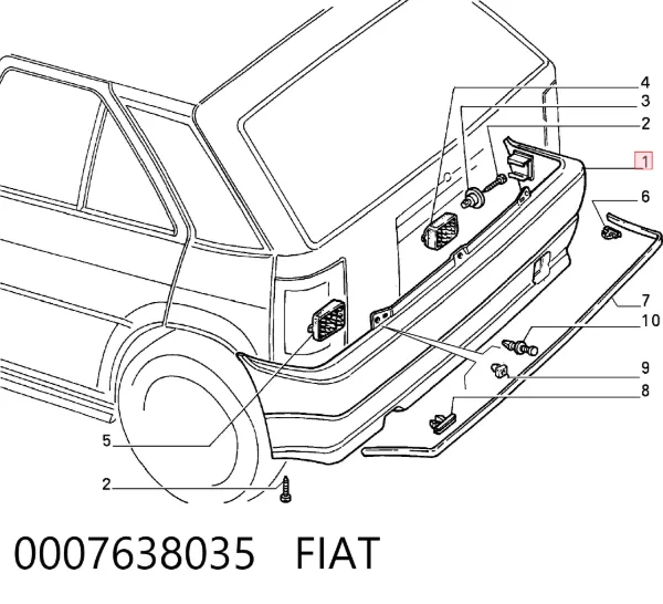 Zderzak tylny Fiat Tipo 160
