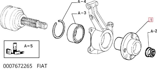 Piasta przednia 0007672265 Fiat/Alfa/Lancia