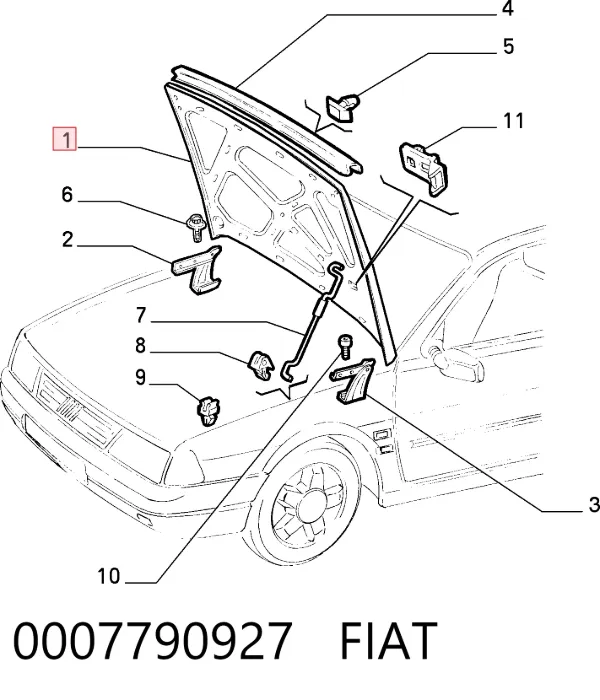 Maska silnika Fiat Tempra 159