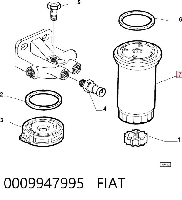 Filtr paliwa 0009947995 Fiat/Alfa/Lancia