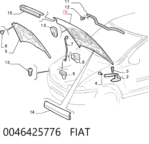 Maska silnika 0046425776 Fiat/Alfa/Lancia