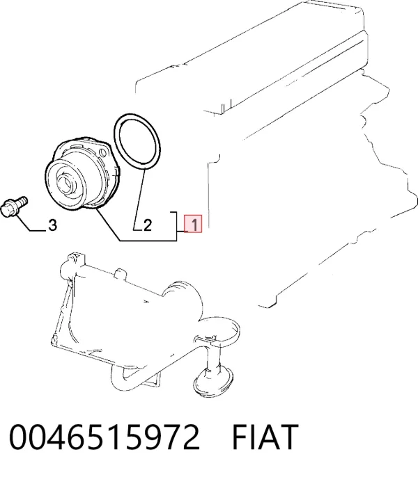 Pompa chłodząca wodna 0046515972 Fiat/Alfa/Lancia