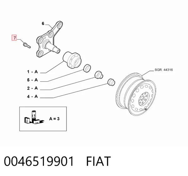 Piasta tylna 0046519901 Fiat/Alfa/Lancia