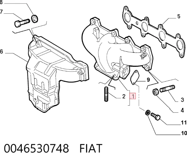 Kolektor wydechowy Alfa Romeo 147 937