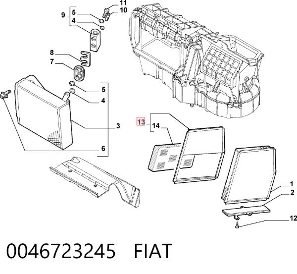 Filtr kabiny 0046723245 Fiat/Alfa/Lancia