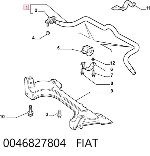 Stabilizator przedni 0046827804 Fiat/Alfa/Lancia
