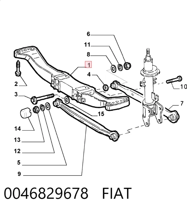 Korpus osi tylnej Alfa Romeo 147 937