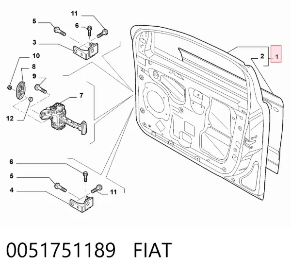Drzwi przednie prawe Fiat Bravo II