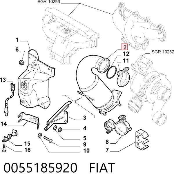 Konwerter-katalizator Fiat Stilo 192