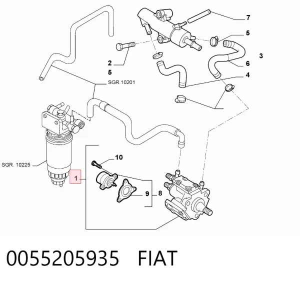 Pompa wtryskowa wysokiego ciśnienia 0055205935 Fiat/Alfa/Lancia