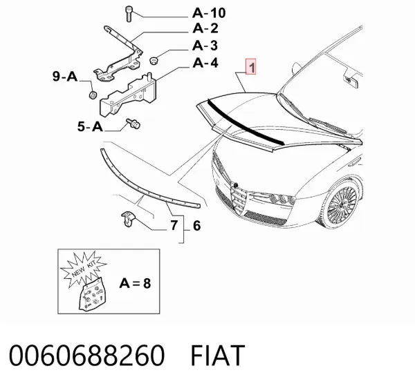 Maska silnika 0060688260 Fiat/Alfa/Lancia