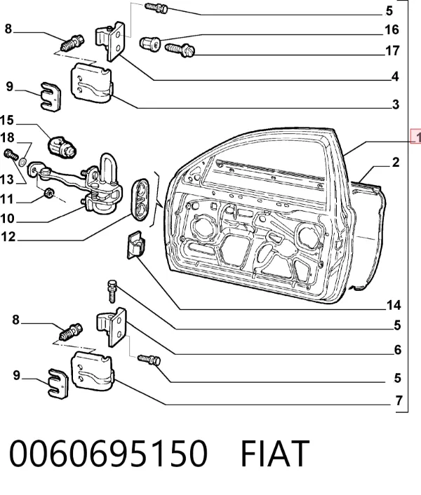 Drzwi przednie prawe Alfa Romeo 147 937
