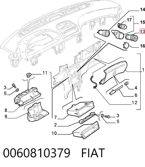 Zapalniczka 0060810379 Fiat/Alfa/Lancia