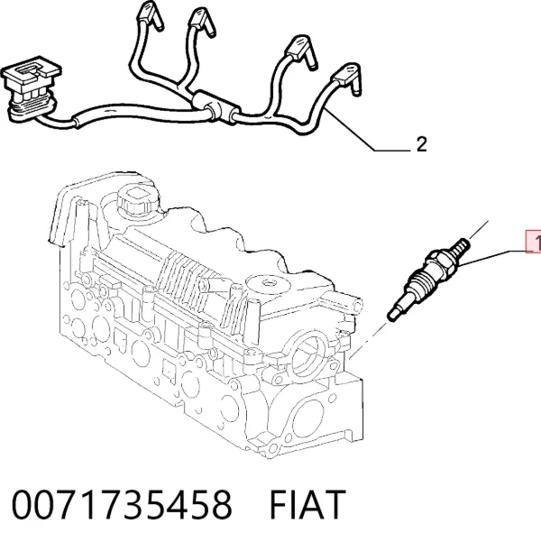 Świeca żarowa 0071735458 Fiat/Alfa/Lancia