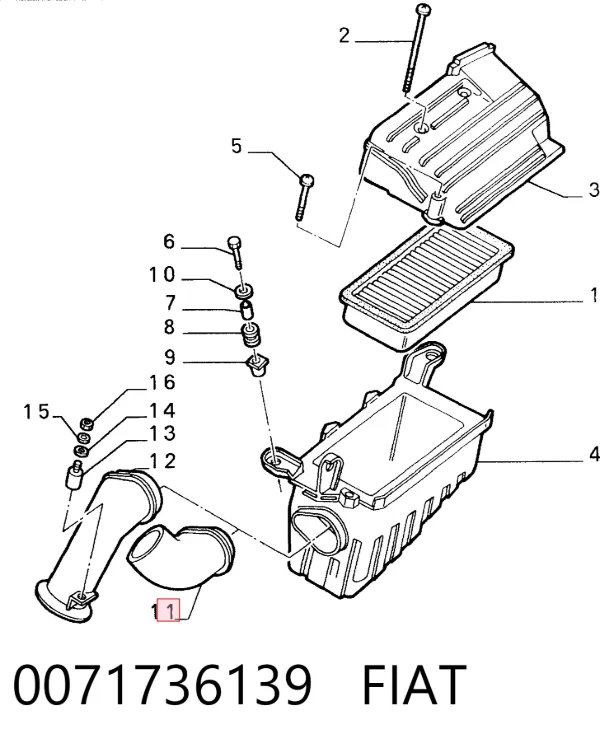 Filtr powietrza 0071736139 Fiat/Alfa/Lancia
